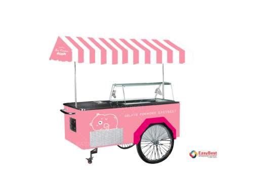 bonjour vietnam easybest tủ trưng bày kem tủ kem ý tủ kem gelato xe kem đẹp showcase ice cream showcase display ice cream cart