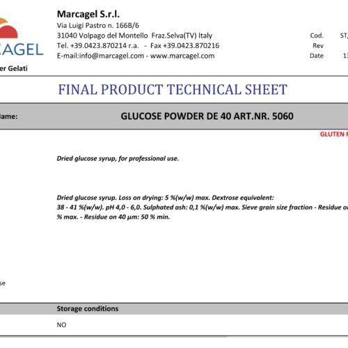 GLUCOSE POWDER DE 40